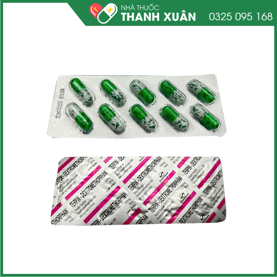 Terpin - Dextromethorphan - Chữa ho, long đờm ở người lớn và trẻ nhỏ